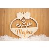 Personalizovaná drevená vianočná ozdoba 8