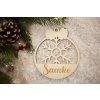 Personalizovaná drevená vianočná ozdoba 10