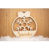 Personalizovaná drevená vianočná ozdoba 10