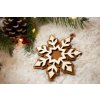 Drevená vianočná ozdoba Medovník vločka