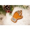 Drevená vianočná ozdoba Medovník rukavica