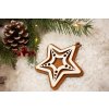 Drevená vianočná ozdoba Medovník hviezda