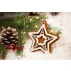 Drevená vianočná ozdoba Medovník hviezda