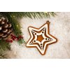 Drevená vianočná ozdoba Medovník hviezda
