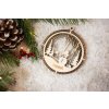 Drevená vianočná ozdoba 3D Guľa A1
