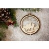 Drevená vianočná ozdoba 3D Guľa A2