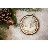 Drevená vianočná ozdoba 3D Guľa A5