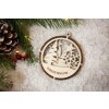 Drevená vianočná ozdoba 3D Guľa A8