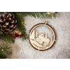 Drevená vianočná ozdoba 3D Guľa A9