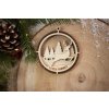 Drevená vianočná ozdoba 3D Guľa B4