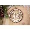 Drevená vianočná ozdoba 3D Guľa B6