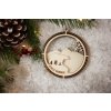 Drevená vianočná ozdoba 3D Guľa B7