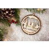 Drevená vianočná ozdoba 3D Guľa C1