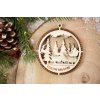 Drevená vianočná ozdoba 3D Guľa C1