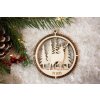 Drevená vianočná ozdoba 3D Guľa C2