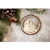 Drevená vianočná ozdoba 3D Guľa C5