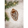 Drevená vianočná ozdoba Romantika slza