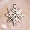 Drevená vianočná ozdoba Vločka A1