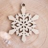 Drevená vianočná ozdoba Vločka A4