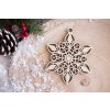 Drevená vianočná ozdoba Vločka A11