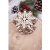 Drevená vianočná ozdoba Vločka Sada A