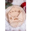 Drevená obálka List Ježiškovi Santa