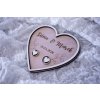 Tanierik na obrúčky srdce Lístočky