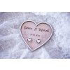Tanierik na obrúčky srdce Lístočky