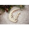 Drevená vianočná ozdoba Mesiačik