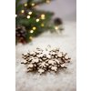 Drevená vianočná ozdoba Vločka veľká 3D