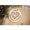 Drevená vianočná ozdoba So srdcom 4