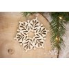 Drevená vianočná ozdoba Vločka Sada