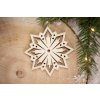 Drevená vianočná ozdoba Vločka Sada