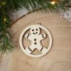 Drevená vianočná ozdoba Guľka perníček
