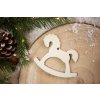 Drevená vianočná ozdoba Klasika koník
