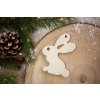 Drevená vianočná ozdoba Klasika zajko