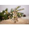 Drevená vianočná ozdoba 3D Stromček