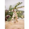 Drevená vianočná ozdoba 3D Stromček