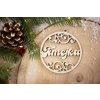 Personalizovaná drevená vianočná ozdoba 1