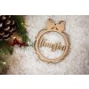 Personalizovaná drevená vianočná ozdoba 5