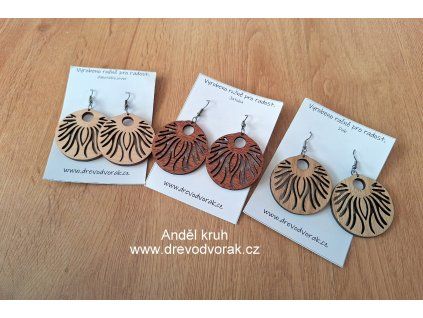 Dřevěné šperky ANDĚL KRUH
