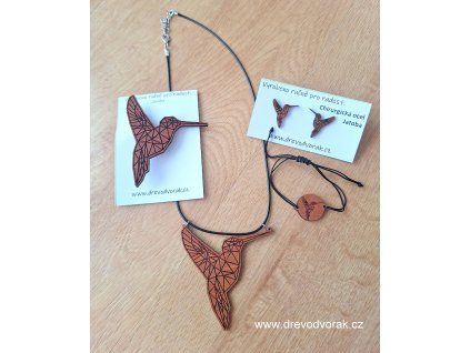 Dřevěné šperky KOLIBŘÍK