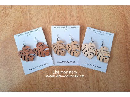 Dřevěné šperky LIST MONSTERY
