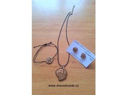 Dřevěné šperky PIVEČKO