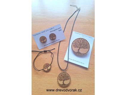 Dřevěné šperky STROM ŽIVOTA