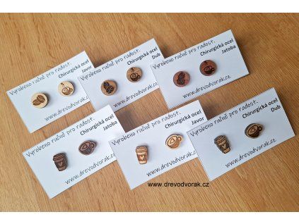 Dřevěné šperky KAFÍČKO