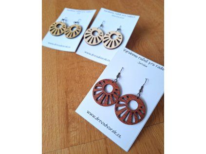 Dřevěné šperky SLUNCE