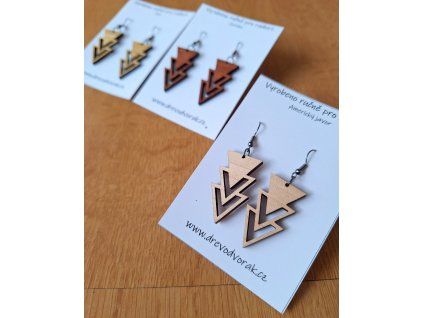 Dřevěné šperky TROJÚHELNÍKY