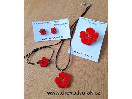 Dřevěné šperky VLČÍ MÁK