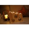 Čtyřdílné vyřezávané svícny (adventní)